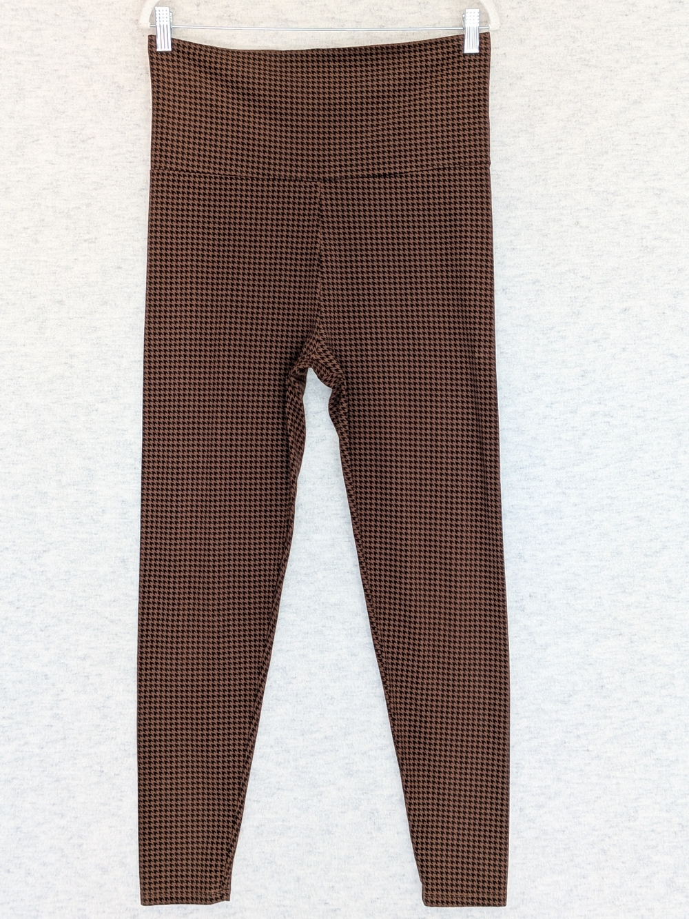 Hatch The Ultimate Before During and After Leggings Chestnut Houndstooth Sz M - Picture 3 of 15